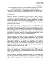 Statement by the Delegation of Serbia and Montenegro in response to the address made by the Minister of Foreign Affairs of the Republic of Croatia, H.E. Dr. Miomir Zuzul
