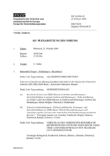 Journal of the 415th Plenary Meeting of the Forum for Security Co-operation (de)