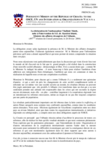 Statement by the Delegation of Croatia in response to the address made by the Minister of Foreign Affairs of Albania, H.E. Dr. Kastriot Islami