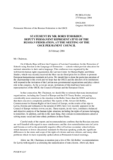 Statement by the Delegation of the Russian Federation on Latvia, as delivered to the Permanent Council