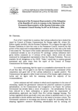 Statement by the Delegation of Latvia in response to the statement of the Delegation of the Russian Federation, as delivered to the Permanent Council