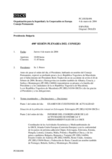 Journal of the 498th Plenary Meeting of the Permanent Council (es)