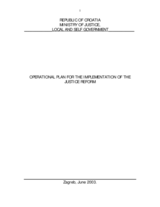 Operational Plan for the Implementation of the Justice Reform