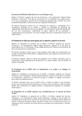 Activity report of the Chairman-in-Office (es)