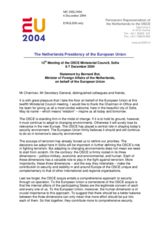 Statement by Bernard Bot, Minister of Foreign Affairs of the Netherlands,  on behalf of the European Union