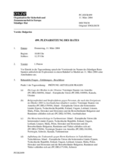 Journal of the 499th Plenary Meeting of the Permanent Council (de)