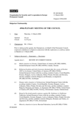 Journal of the 499th Plenary Meeting of the Permanent Council