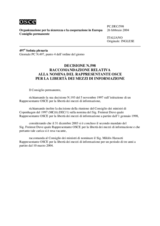 Permanent Council Decision No. 598 (it)