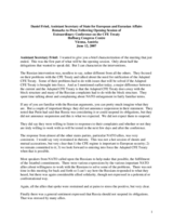 Remarks to the press following opening session of CFE Treaty Conference by Daniel Fried, U.S. Assistant Secretary of State for European and Eurasian Affairs