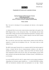 Opening statement by the OSCE Secretary General, Amb. Ján Kubis, at the Follow-up Meeting to the UN Counter-Terrorism Committee Special Meeting