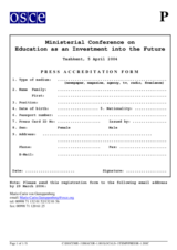 Information for media in the Conference on Education as an Investment into the Future in Central Asia