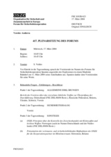Journal of the 417th Plenary Meeting of the Forum for Security Co-operation (de)