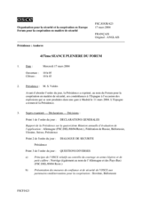 Journal of the 417th Plenary Meeting of the Forum for Security Co-operation (fr)