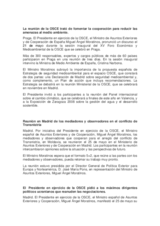 Activity report of the Chairman-in-Office (es)