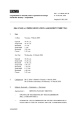 Journal of the 2004 Annual Implementation Assessment Meeting