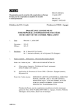 Journal of the 29th Joint Meeting of the Forum for Security Co-operation and the Permanent Council (fr)