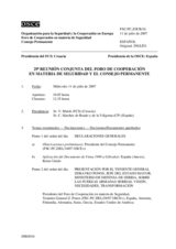 Journal of the 29th Joint Meeting of the Forum for Security Co-operation and the Permanent Council (es)