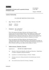 Journal of the 291st Plenary Meeting of the Permanent Council