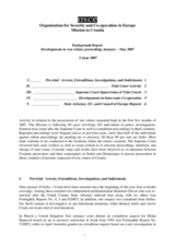 Background Report: Developments in war crimes proceedings, January - May 2007 Background Report: Developments in war crimes proceedings, January - May 2007