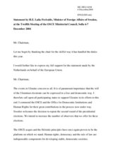 Statement by H.E. Laila Freivalds, Minister of Foreign Affairs of Sweden