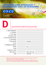 Registration form - delegations