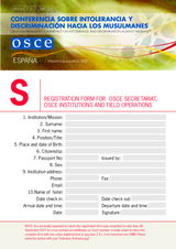 Registration form - OSCE