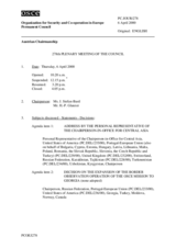 Journal of the 278th Plenary Meeting of the Permanent Council