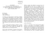 Statement by H.E. Mr. Andrei Stratan, the Minister of Foreign Affairs of the Republic of Moldova