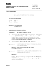 Journal of the 274th Plenary Meeting of the Permanent Council