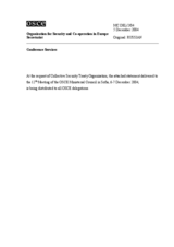 Statement of the Secretary General of the Collective Security Treaty Organisation, Mr. Nikolay Bordyuzha (ru)