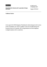 Statement by the Secretary of State of Kazakhstan, His Excellency Kanat B. Saudabayev (ru)