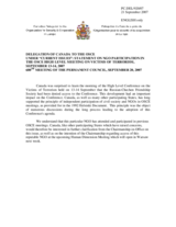 Statement by the Delegation of Canada under "current issues" on NGO participation in the OSCE High Level Meeting on Victims of Terrorism