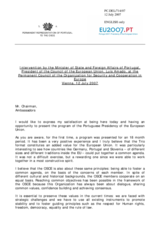 Intervention by the Minister of State and Foreign Affairs of Portugal, President of the Council of the European Union, His Excellency Luis Amado, at the Permanent Council of the Organization for Security and Cooperation in Europe Vienna, 12 July 2007