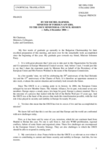 Statement by France, delivered by Mr. Michel Barnier, Minister of Foreign Affairs