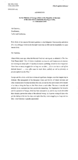 Statement by the Minister of Foreign Affairs of the Republic of Slovenia