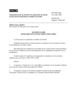 Forum for Security Co-operation Decision No. 8/00 - Seminar on Military Doctrines (fr)