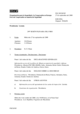 Journal of the 299th Plenary Meeting of the Forum for Security Co-operation (es)