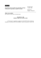 Forum for Security Co-operation Decision No. 7/00 - Notification formats for the Vienna Document 1999 (fr)