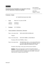 Journal of the 291st Plenary Meeting of the Forum for Security Co-operation (es)