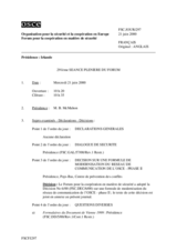 Journal of the 291st Plenary Meeting of the Forum for Security Co-operation (fr)