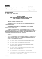 Forum for Security Co-operation Decision No. 6/00 - Solution for Phase II of the upgrade of the OSCE Communications Network
