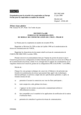 Forum for Security Co-operation Decision No. 6/00 - Solution for Phase II of the upgrade of the OSCE Communications Network (fr)