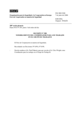 Forum for Security Co-operation Decision No. 5/00 - Nomination of the Co-ordinator to guide the work within Working Group B (es)