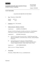 Journal of the 282nd Plenary Meeting of the Forum for Security Co-operation