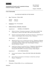 Journal of the 281st Plenary Meeting of the Forum for Security Co-operation