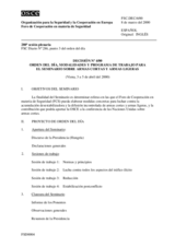 Forum for Security Co-operation Decision No. 4/00 - Agenda, modalities and work programme for the Seminar on Small Arms and Light Weapons (es)