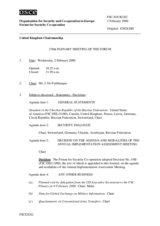 Journal of the 276th Plenary Meeting of the Forum for Security Co-operation