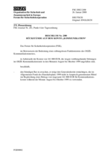 Forum for Security Co-operation Decision No. 2/00 - Communication account arrears incurred from August to October 1999 (de)