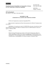 Forum for Security Co-operation Decision No. 2/00 - Communication account arrears incurred from August to October 1999 (es)