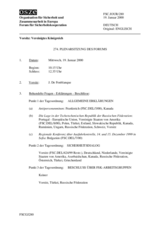 Journal of the 274th Plenary Meeting of the Forum for Security Co-operation (de)